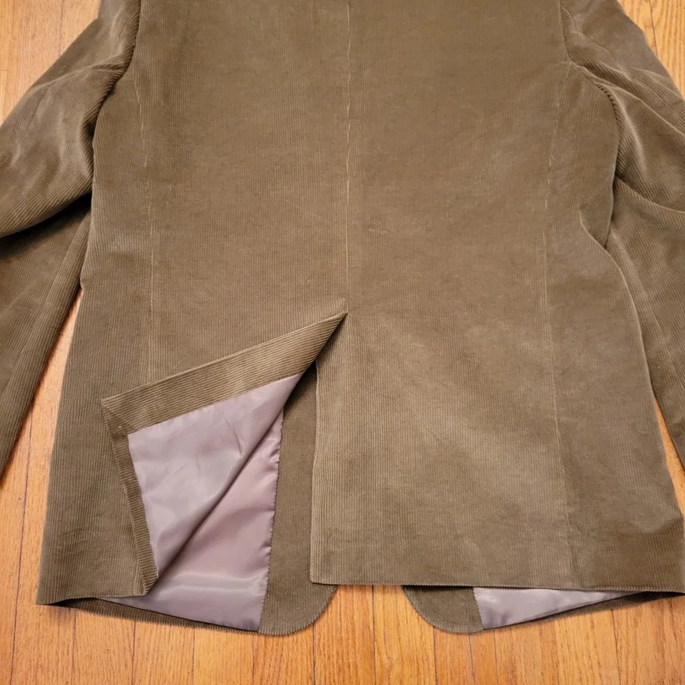 Saddlebred‎ Brown Corduroy Blazer Suit Jacket 44R Preppy Granola Earthy Twee
